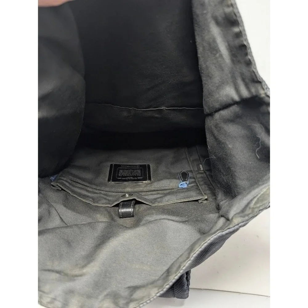 Coach Men's Terrain Roll Top Backpack Black‎ Nylon and leather